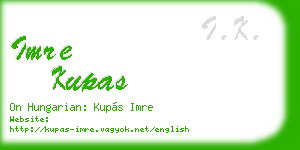 imre kupas business card